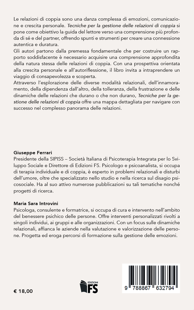 Tecniche per la gestione delle relazioni di coppia - Giuseppe Ferrari,  Maria Sara Introvini - Libro - Mondadori Store